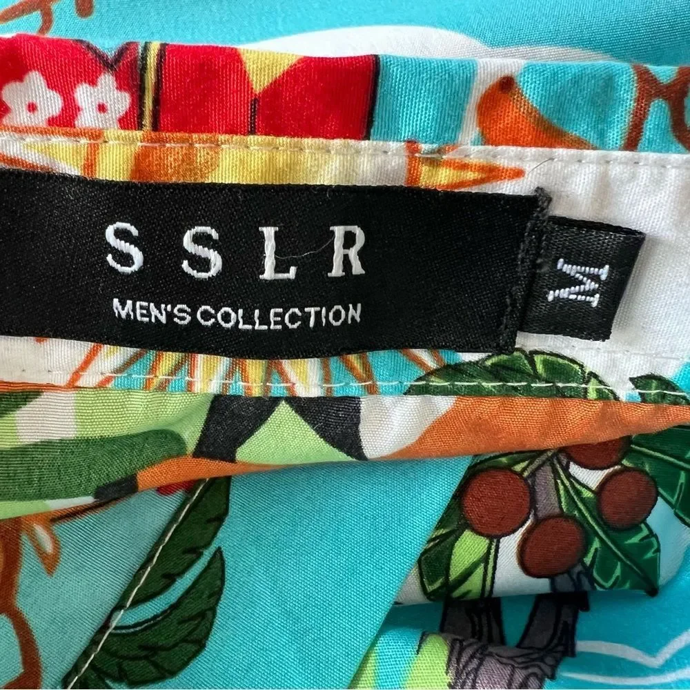 SSLR Surfs Up Santa Ugly Christmas Hawaiian Shirt --‎ M